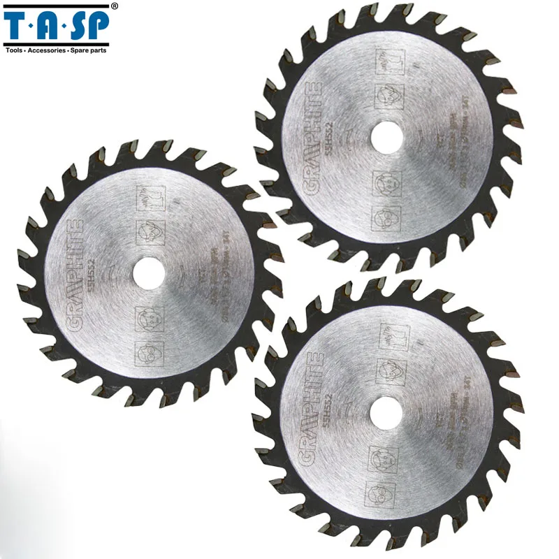 3 x 85mm TCT Tungsten Carbide Mini Circular Saw Blade 24T for Wood