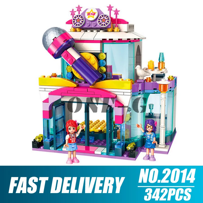 

Building blocks 2014 342pcs Compatible with Friends Bricks Princess Elves KTV Star Dream Stage toys for children
