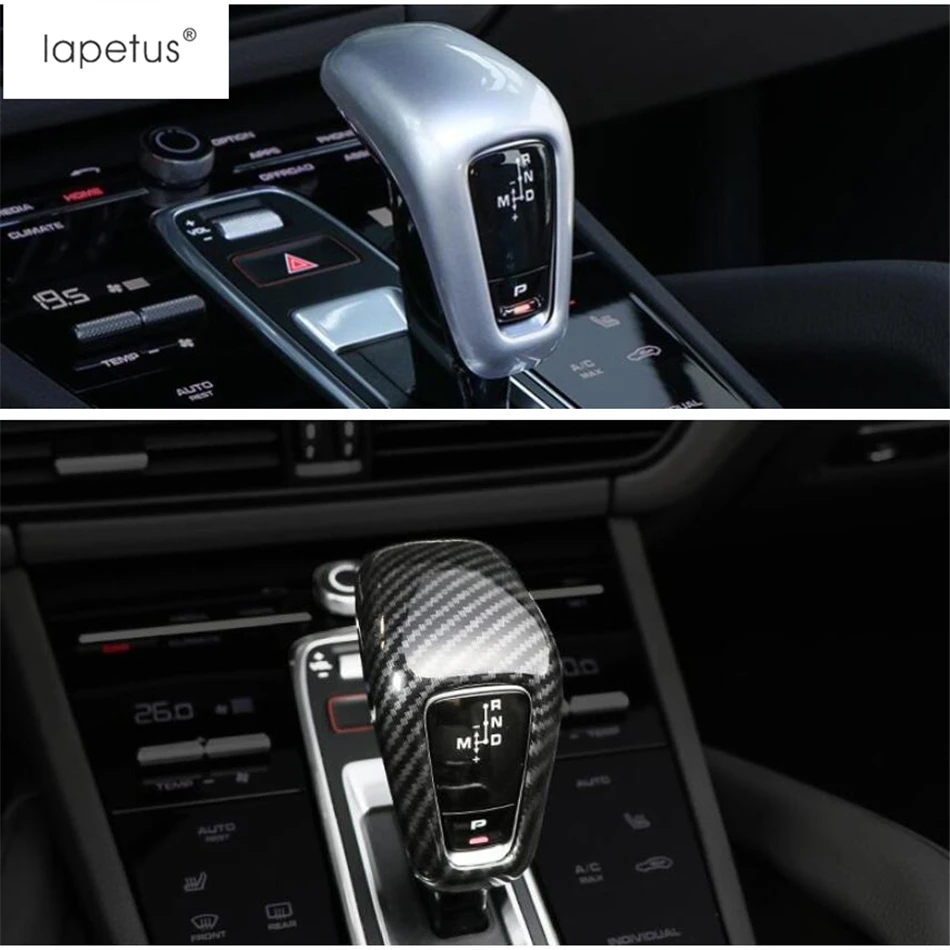 

Lapetus Accessories For Porsche Cayenne 2018 2019 ABS Sport Stalls Print Gear Shift Decoration Knob Molding Cover Kit Trim 1 Pcs