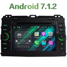 Android 7.1.2 Quad Core 2GB RAM 16GB ROM 2DIN car multimedia dvd radio player For Toyota Prado 2006 2007 2008 2009 2010
