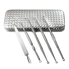 Ishowtienda Черноголовых removedor де cravo5pcs/1 компл. вакуум для удаления угрей Прыщ акне Вышивка Крестом Иглы экстрактор инструмент Удаление Комплект