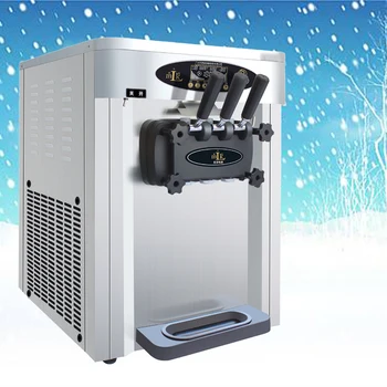 

25 L/H commercial soft serve ice cream machine three flavor soft ice cream machine table model free shipping 110v/220v