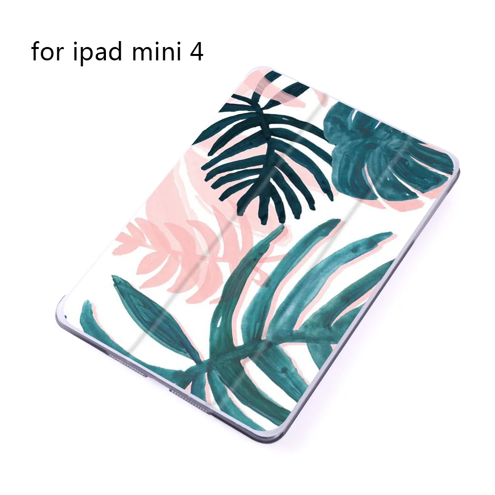 Милый Летний Магнитный чехол-книжка с листом для Apple iPad 9,", Чехол для iPad Air 2 Mini 4 из искусственной кожи, складной чехол-книжка для планшета с функцией автоматического пробуждения - Цвет: B200077-mini4