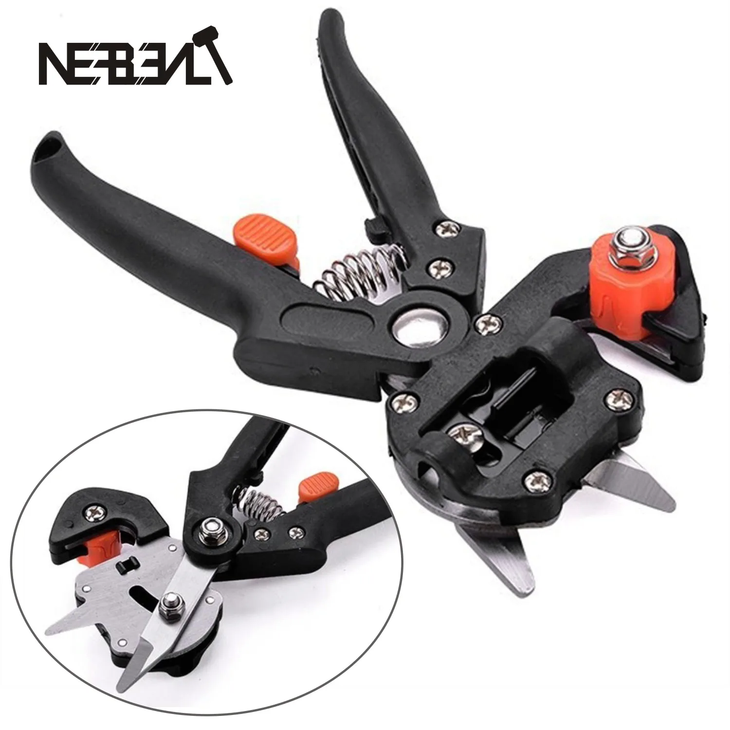 Garden Grafting Pruner Chopper Vaccination Secateurs Pruning Cutting Shears Grafting Tool Graft Film Tape Dropshipping