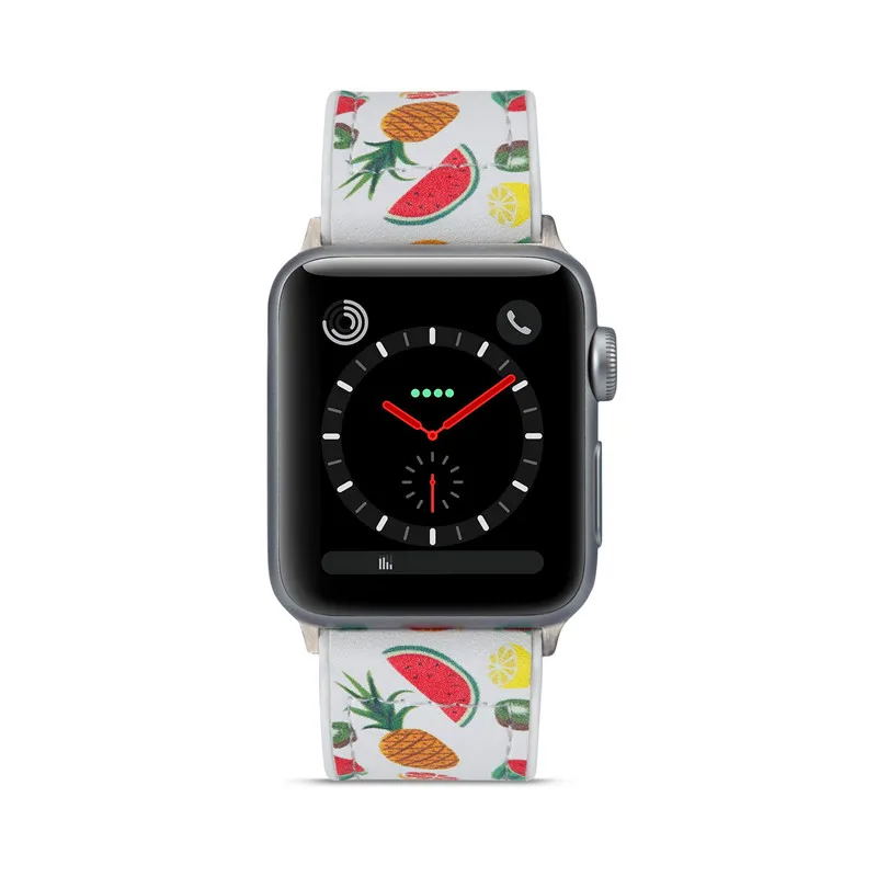 

Silicone Printed Replaceable Watch band For Apple Watch 4/3/2/1 Landscape Pattern Bracelet Strap For IWatch Series 44/42/40/38mm