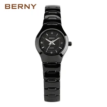BERNY Luxury Ceramic font b Womens b font Quartz Wrist font b watches b font Ceramic