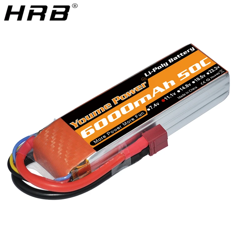 

Youme Lipo 3S 6000mah Battery 11.1V T Deans XT60 XT90 EC2 EC5 EC3 RC Parts For Traxxas Off-Road TRX Cars Racing Airplanes Boats
