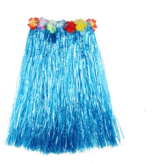 30cm 80cm Women Girls Flower Tropical Hawaiian Luau Hula Grass Skirt
