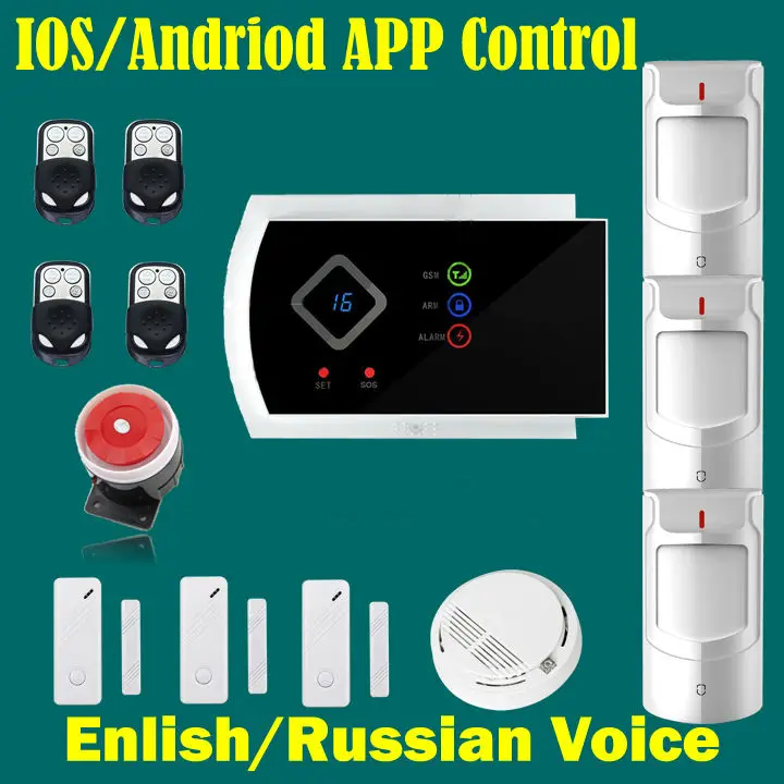 Quad band GSM SMS Home security Alarm systems with LCD Keyboard