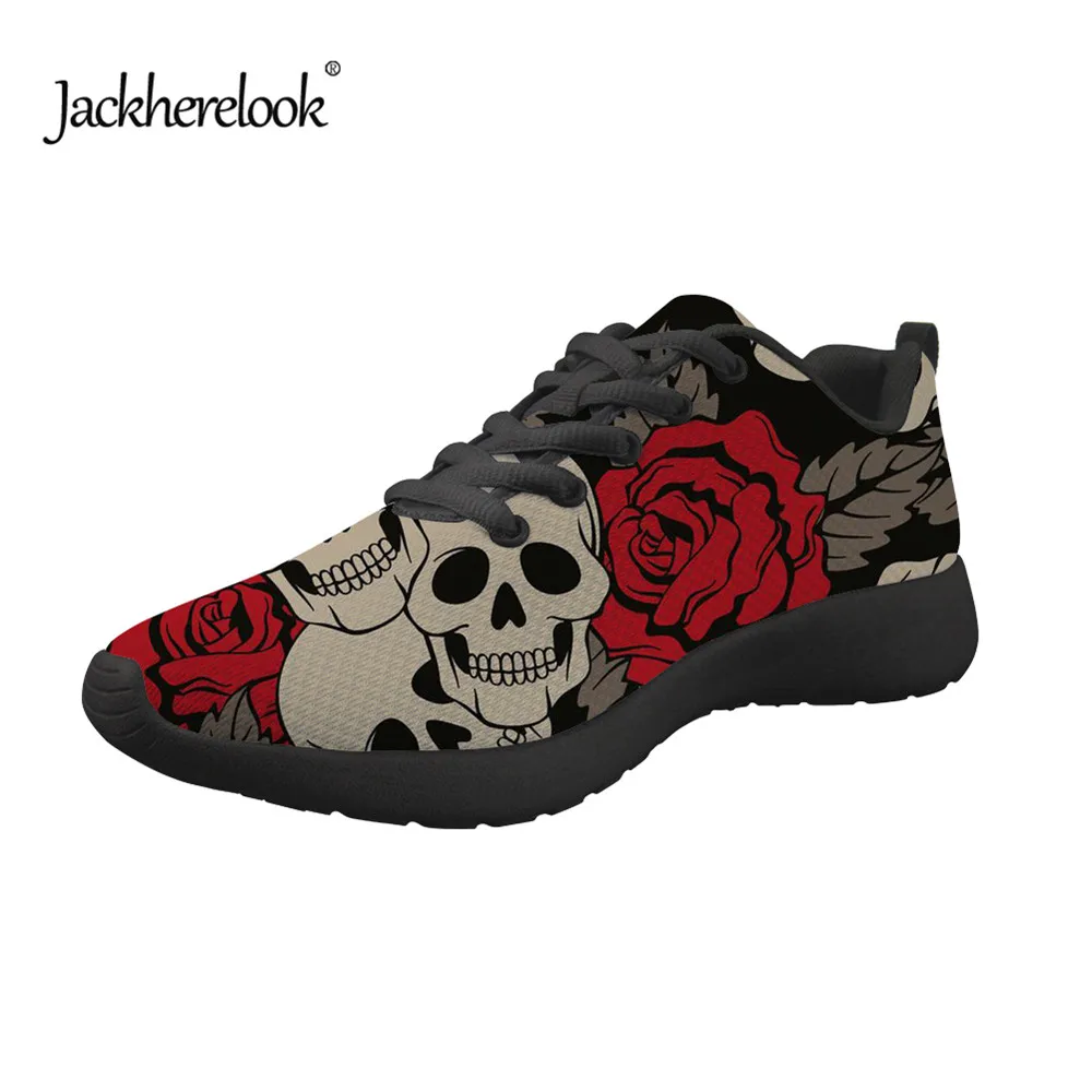 

Jackherelook Fashion Skull Design Ladies Flats Shoes Woman Casual Sneakers Comfort Breathable Mesh Women's Spring Shoes Female