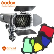 Godox AD200 BD-07 отдельные створки прожектора со съемным сотовым фильтром и 4 цветные фильтры(синий/красный/желтый/зеленый цвет) стробоскоп-вспышка для Godox AD200