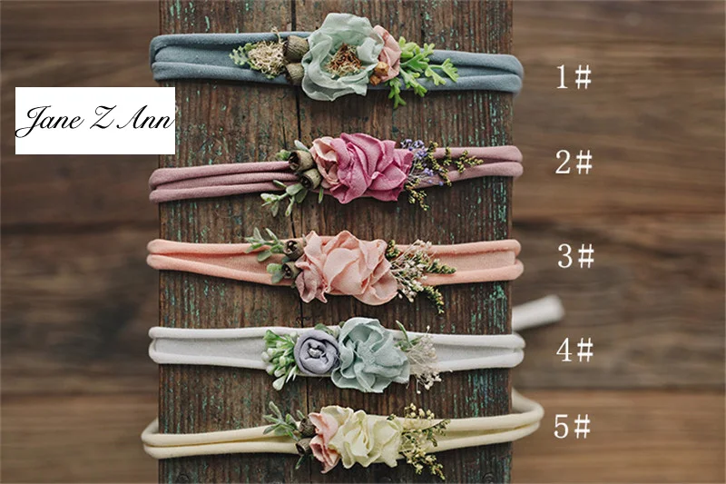 

Jane Z Ann Beautiful Hair Belt Headdress Flower Baby Studio Newborn Photography Props 5 colors