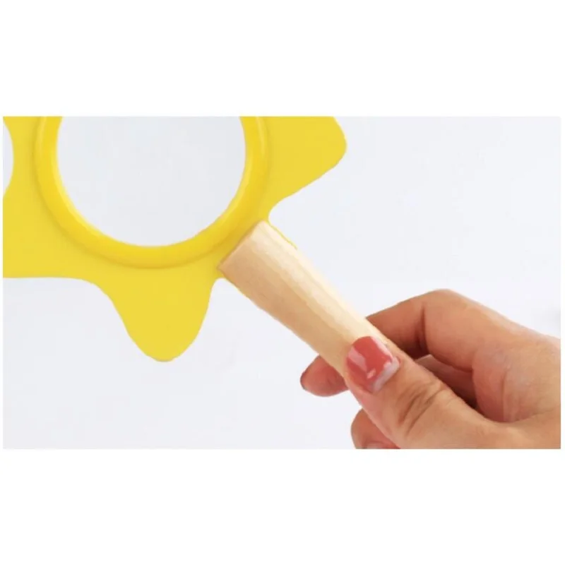 Ciencia SUKIToy Mini Lupa De Madera Montessori Early Educativos Juguetes Para Niños Brinquedos Brinquedo Educativo 19.5 cm