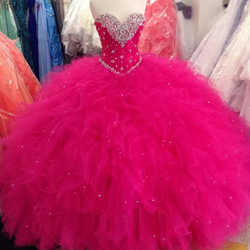 Расшитое бисером в честь пятнадцатилетия платья для женщин бальное платье блестками кристаллы кружево до Милая 15 лет дебютантка Vestidos De 15 Anos