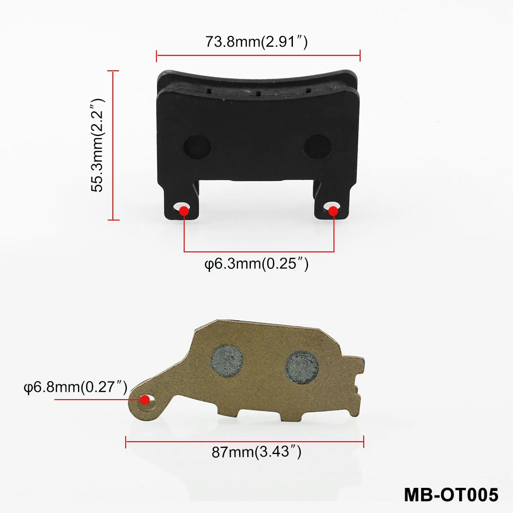 6 шт. полуметаллические мотоциклетные задние передние тормозные колодки MB-OT005/MB-OT006