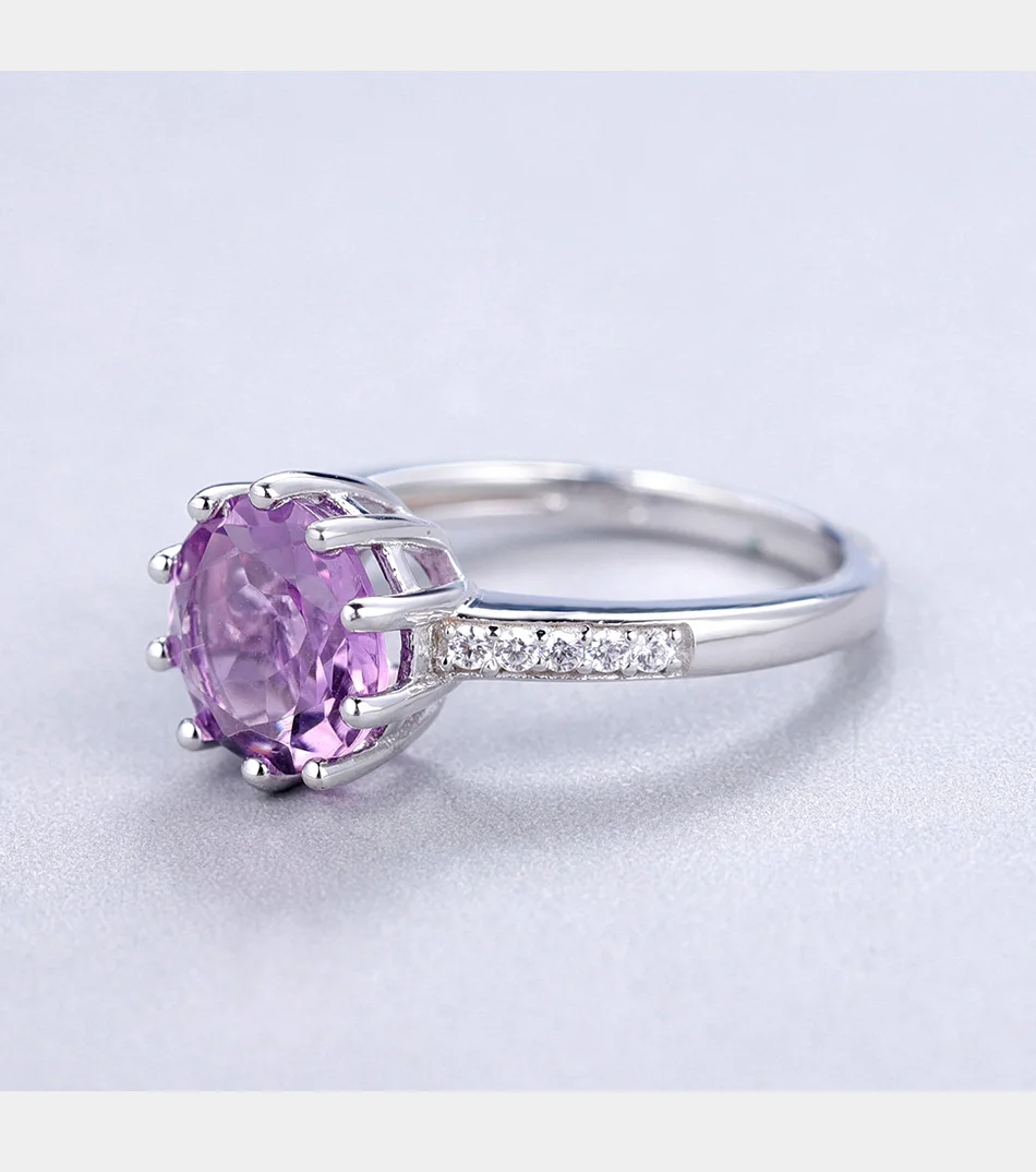 RICA FELIZ 925 Sterling Silver Ring Natural Amethyst Gemstone Rings Trendy Classic Engagement Ring for Women Fine Jewelry RicaFeliz • 2022
