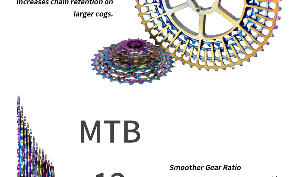 ZTTO, 12 Скоростей, 11-52 T, зеркальные цветные, для велосипеда, сверхлегкие, с ЧПУ, кассета, MTB, 415 г, 12 В, звездочка, k7, горный велосипед, колесо свободного хода для HG Hub