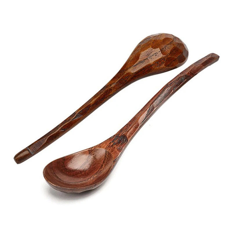 1PC Large Wooden Soup Spoon Ladle Big Long Handled Wood Spoon Hand-made Kitchen Catering Dinner Spoon Tableware Wooden Utensiles (2)