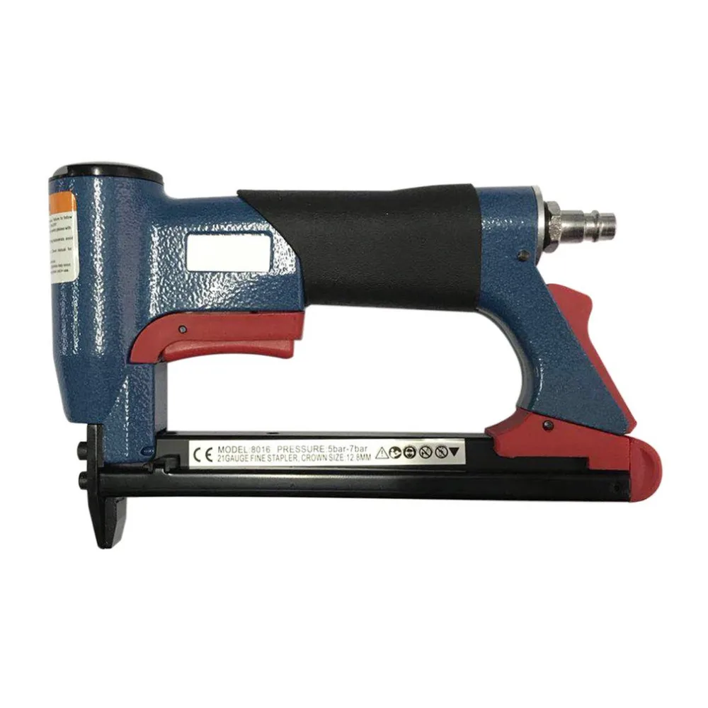 1/2 Pneumatic Air Stapler Nailer Fine Stapler Gun for Furniture Blue Nailer Gun 4-16mm Woodworking Pneumatic Air Power Tool