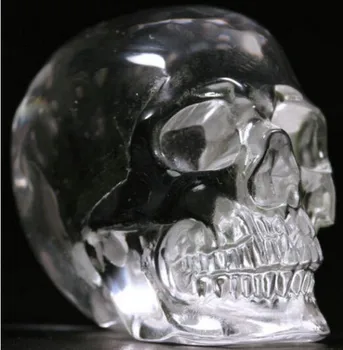 

YM 309 Quartz Rock Carved Crystal Skull ,Realistic,Healing
