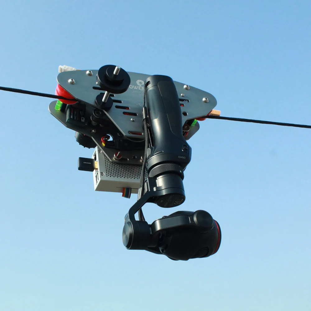 

High quality Silver T1.6O cable cam system with osmo controls for filmmaking