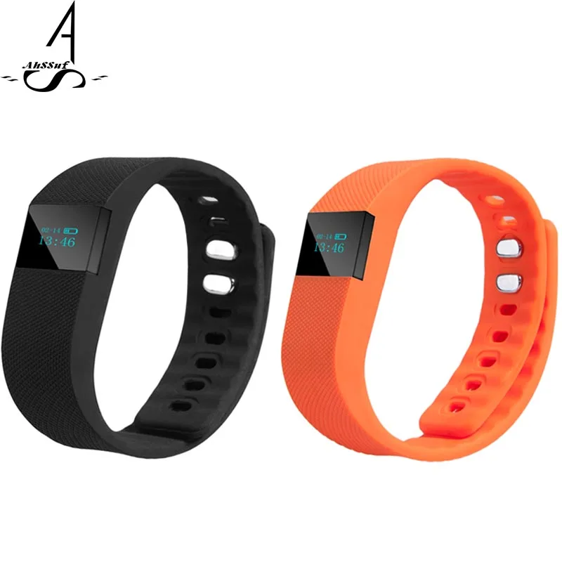 AhSSuf Smartband Bluetooth4.0 Vibrating Alarm Bracelet Pedomete Sleep