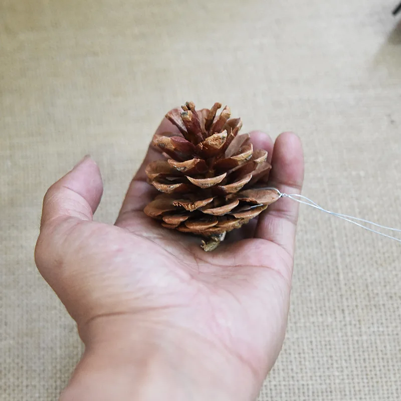 Рождественские сосновые шишки Bauble дерево деревянные украшения для Домашняя вечеринка, праздник Navidad Enfeites Natal Декор подарки год - Цвет: E(2PCS)