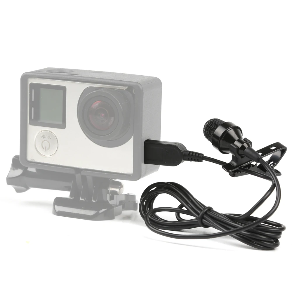 AKASO Stereo Clip on Microphone for Gopro hero 4 3+/3 Action Camera
