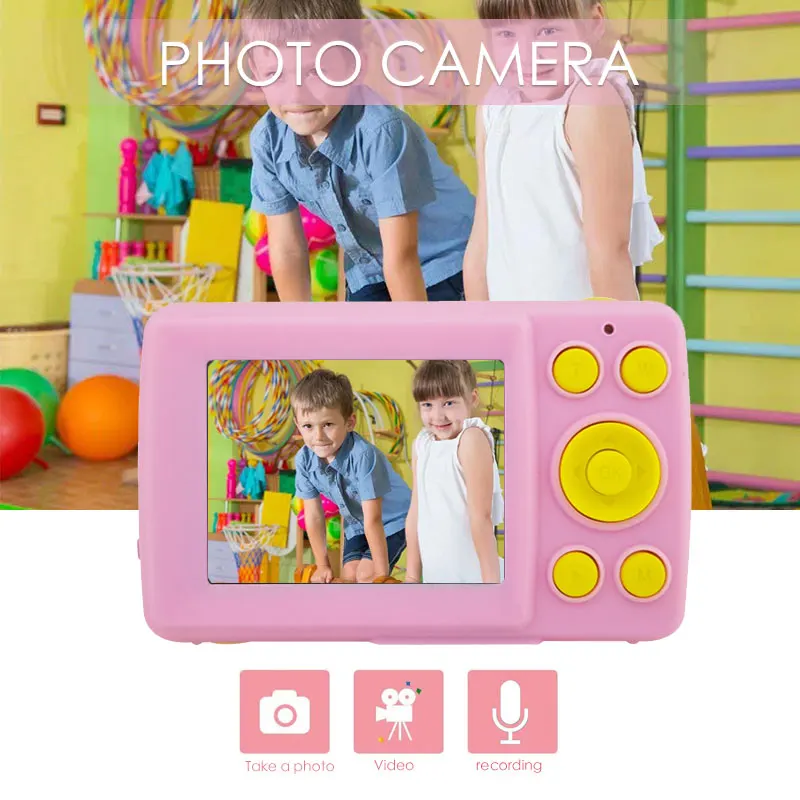 

Mini Portable Mini Kid Camera Children Camera Kids Photography 2.4'' Digital Kids Camera Multicolor Cam HD