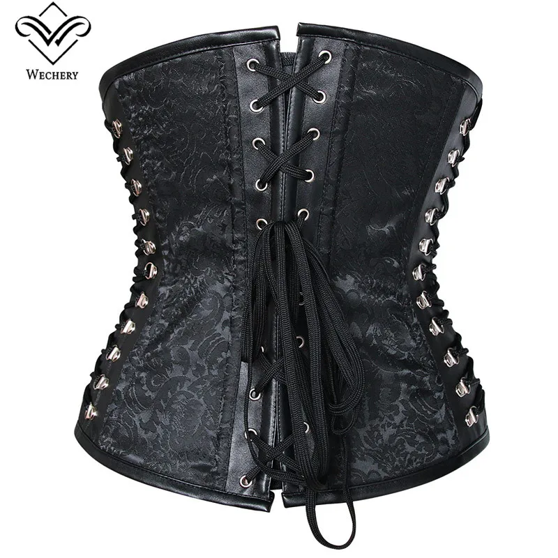 Wechery Women Steampunk Corsets Sexy Retro Buckle Corselet Lace Up Underbust Bustiers Korset Gothic Clothing Gorset Tops Party Wechery Women Steampunk Corsets Sexy Retro Buckle Corselet Lace Up Underbust Bustiers Korset Gothic Clothing Gorset Tops Party