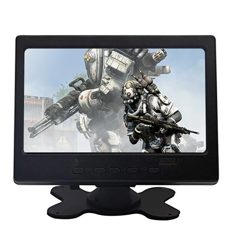 

7" TFT Screen Display 1024x600 Lcd Monitor TFT Led AV Input/VGA/HDMI Built-in Speaker Compatible With Raspberry Pi for Car PC