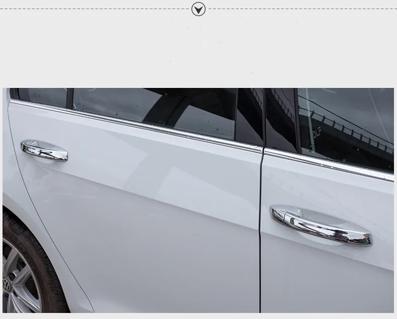 Новинка хромированная накладка на боковую дверь автомобиля, Прямая для Golf 7