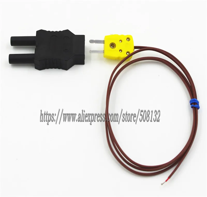 

Type K Thermocouple replace Fluke 80PK-1 For Thermometer 51-2 51-II 53-II 54-2B and Dual plugs 4mm Banana adapter