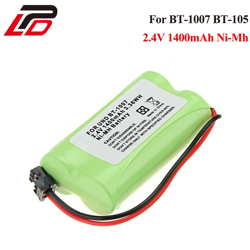 2.4V 1400mAh Ni MH Cordless Phone Rechargeable Battery BT 1007 BT 105