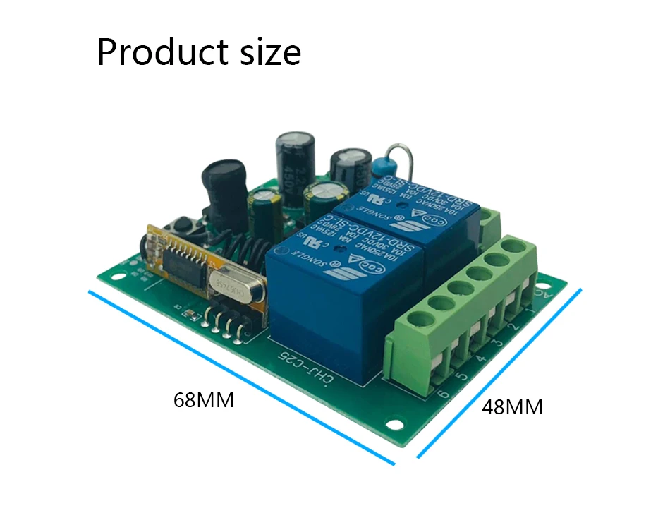 433 МГц универсальный беспроводной пульт дистанционного управления AC 250 в 110 В 220 В 2CH релейный модуль приемника и 5 шт. RF 433 МГц пульт дистанционного управления s