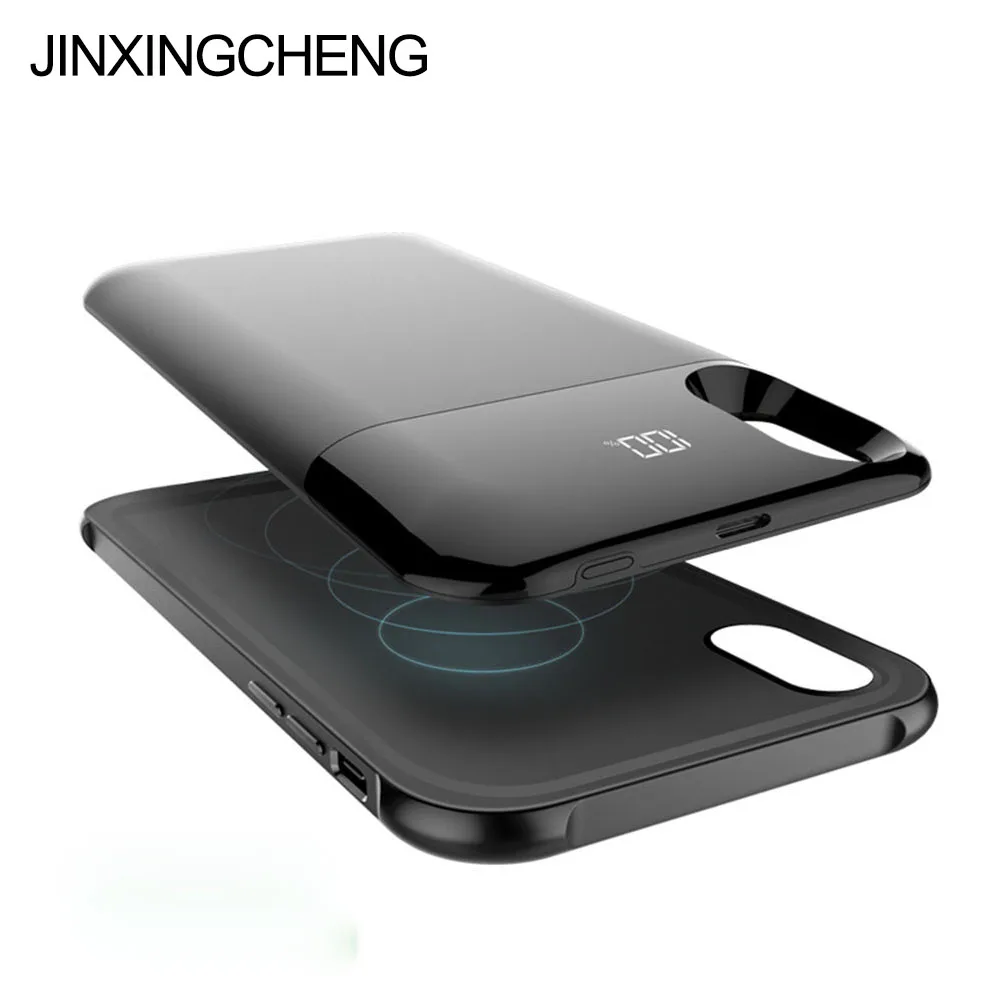 

JINXINGCHENG 3 Colors Charger Battery Case for Iphone XS 5000mah Back Clip Fast Charger for Iphone XR XS MAX 5500mah