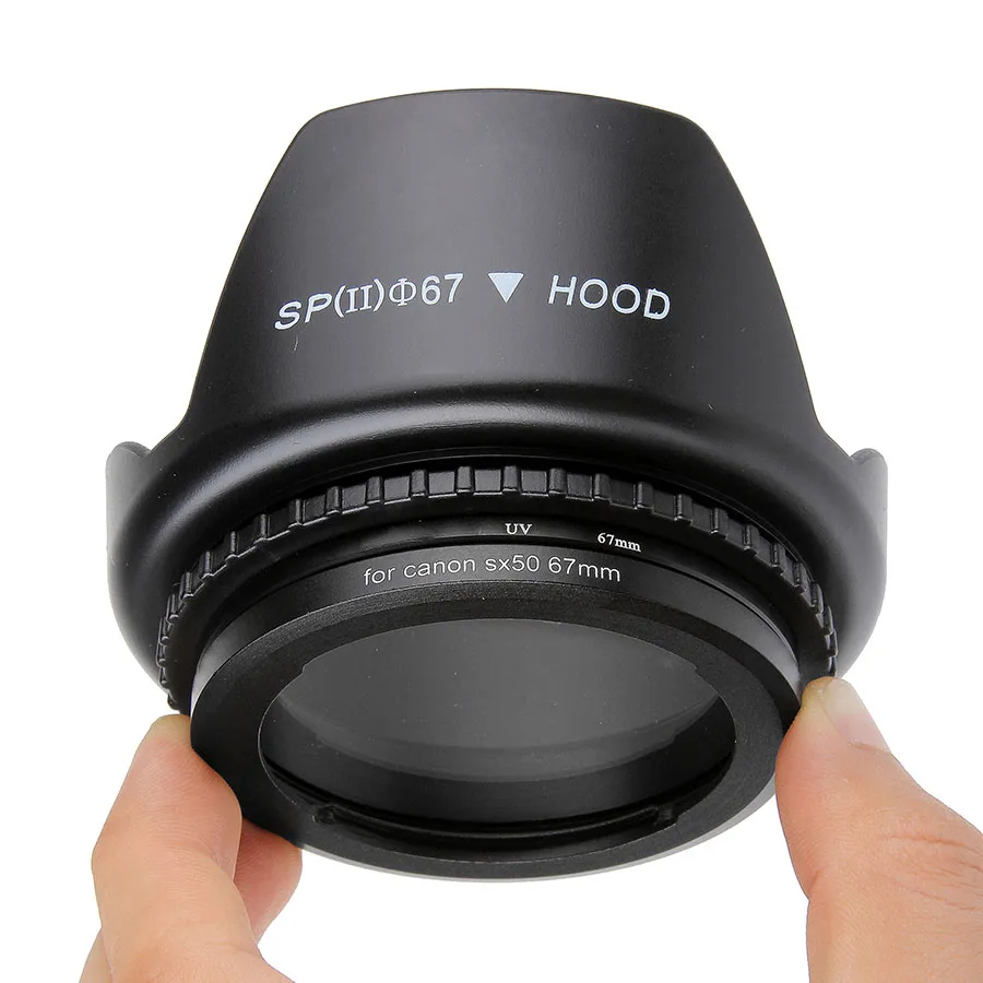 Camera Lens Adapter Set for Canon PowerShot SX50 SX60 SX520 HS Reinstallation 67mm UV Filter / Lens Hood / Lens Cap FA-DC67A Camera Lens Adapter Set for Canon PowerShot SX50 SX60 SX520 HS Reinstallation 67mm UV Filter / Lens Hood / Lens Cap FA-DC67A