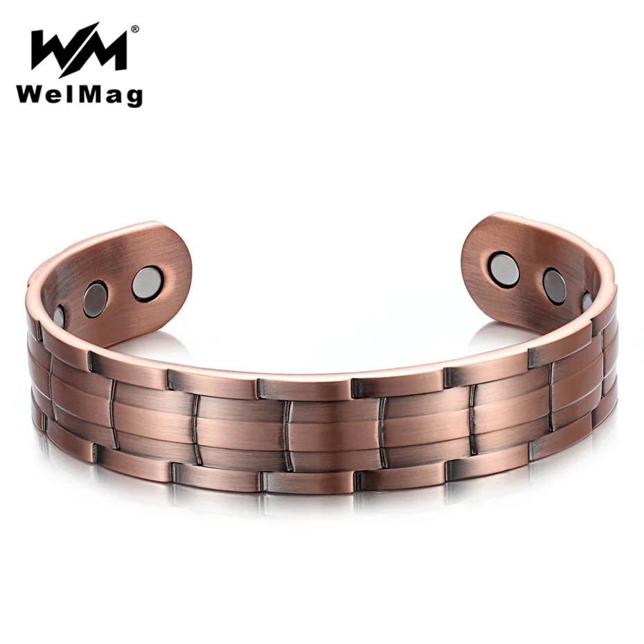 WelMag 2019 Шарм Мужской Магнитный Браслет винтажная терапия здоровья открытые