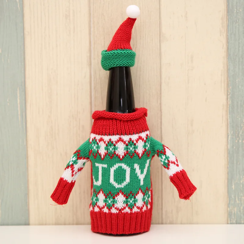 44 вида Рождественская крышка для бутылки с красным вином сумка для украшения дома Санта Снеговик олень стиль бутылки шампанского Декор новогодний мешок подарок - Цвет: Style 22