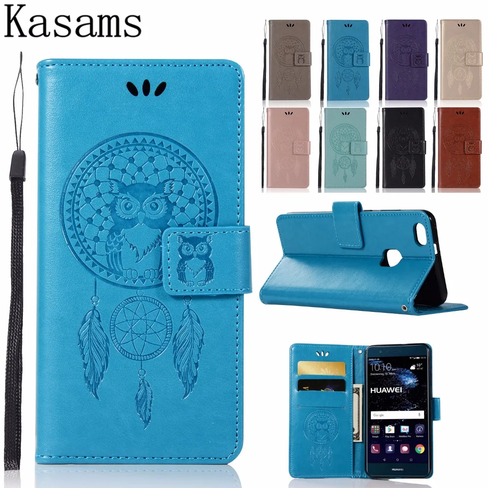 

Pattern Owl For Huawei P smart P20 Lite Honor 9 Lite PU Leather Mobile Shell Phone Case Wallet Stand Flip Cover Enjoy 7S P20 Pro