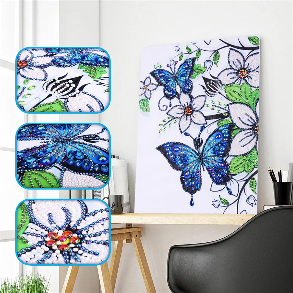 

5D DIY Diamond Painting Special Shaped Butterfly & Vines Handicraft Needlework Picture of Rhinestones Diamond Embroidery Gifts