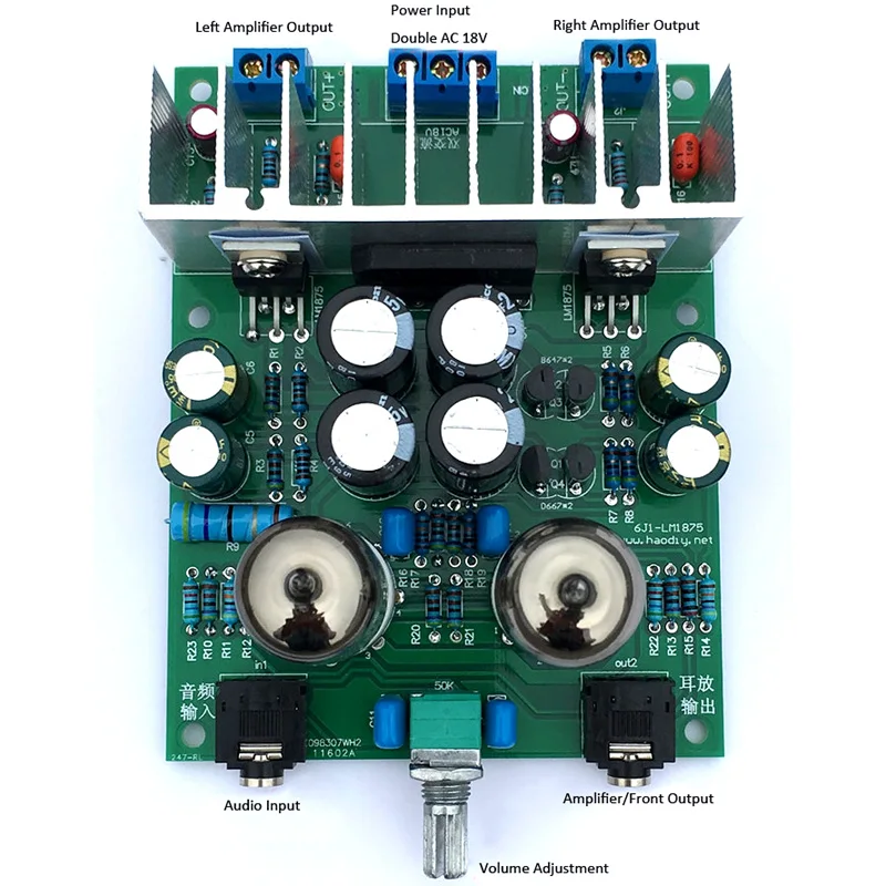 Lusya HIFI 6J1 tube amplifier audio board LM1875T power amplifier Board 30W preamp bile buffer DIY kits/finished