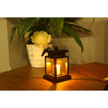 Солнечная энергия Открытый Светодиодный свет сада мерцающий висящий свечной фонарь лампа