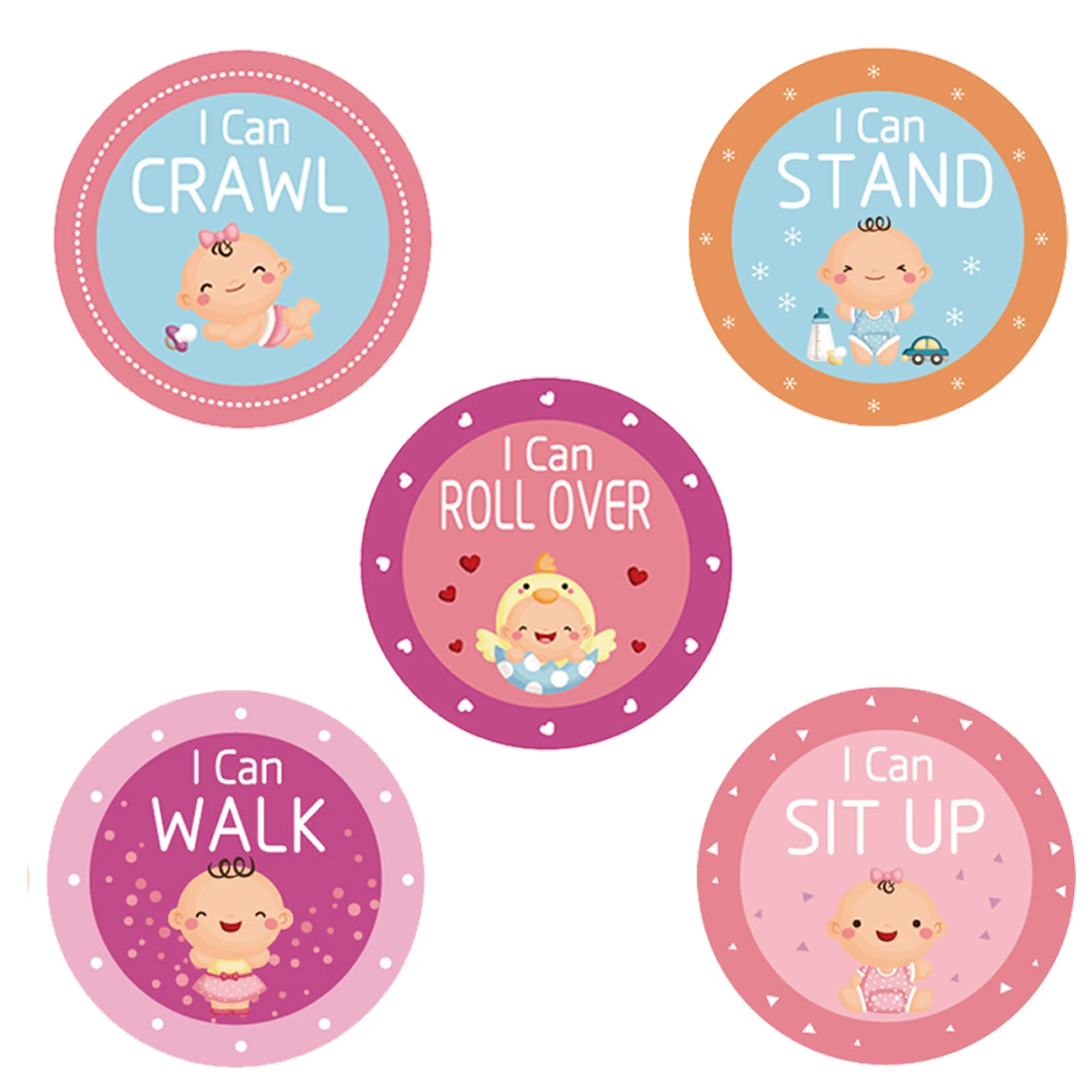 12 Pcs 18pcs lot Dropship Baby Monthly Stickers 12 Month Milestone Bodysuit Stickers Shower Gift 1