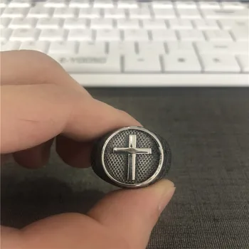 

Support Dropship Newest Size 7-14 Cross Cool Ring 316L Stainless Steel Jewelry Fashion Men Boys Cross Ring
