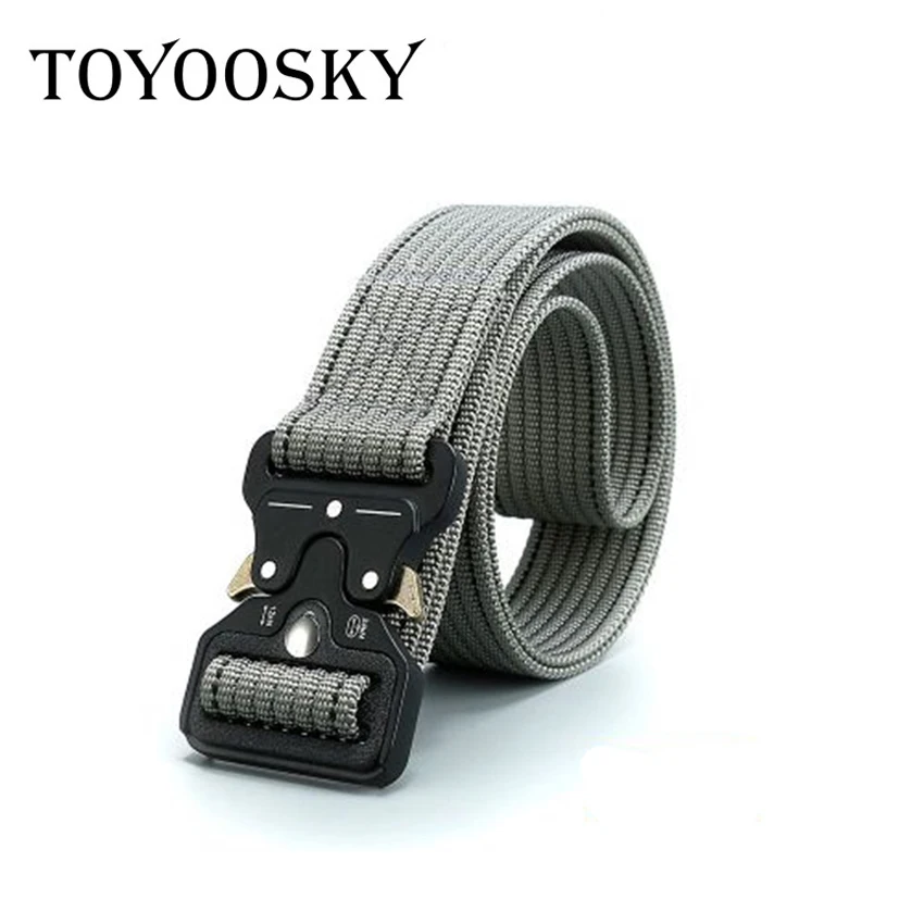 2018 New Men Nylon Belts Simple Snap Fastener Buckle Outdoors Sports