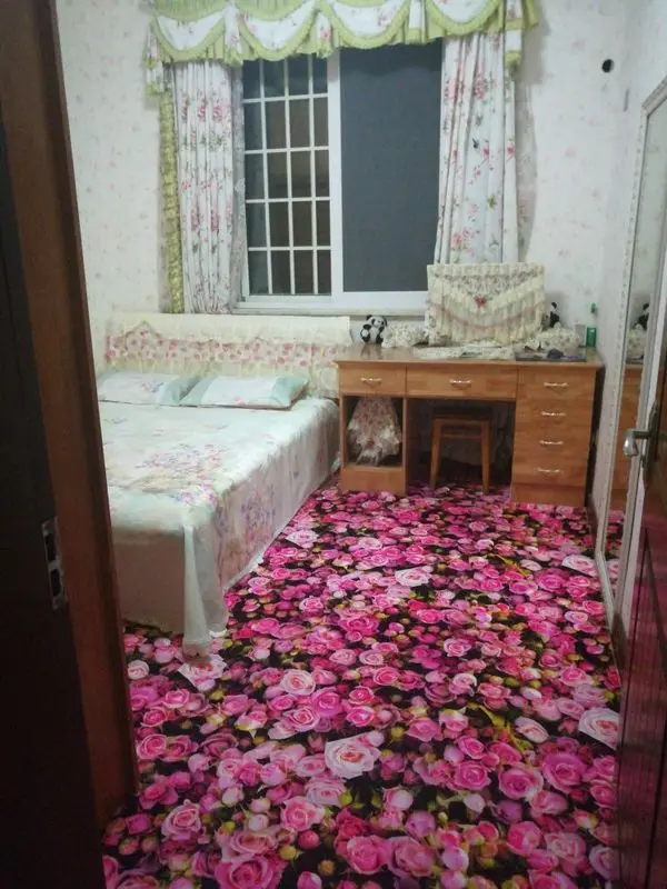 3D розовые ковры для гостиной, романтический ковер для спальни, диван, журнальный столик, коврик для пола, Противоскользящие коврики и ковры для детской комнаты