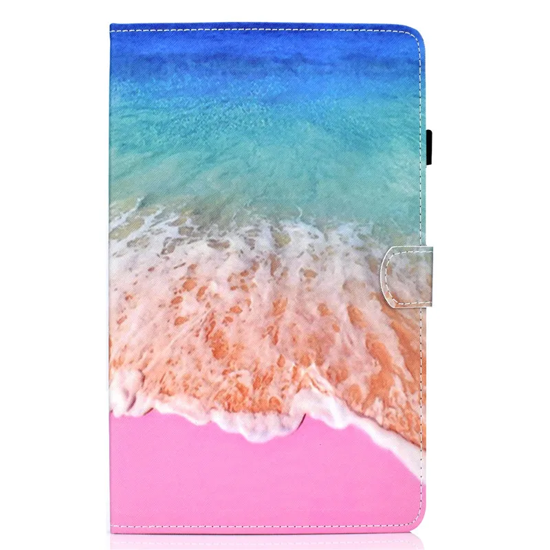 Kawaii Кот Бабочка шаблон для samsung Tab A 10,1 чехол для планшета Funda для Galaxy Tab A 10,1 SM-T510 SM-T515+ ручка - Цвет: Sea