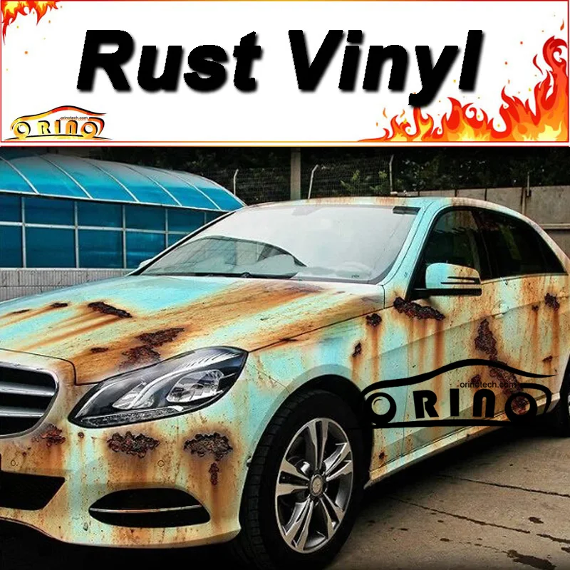 

Amazing Car Styling Sticker Rust Vinyl Film Rusty Car Wrap Camouflage Vinyl Foil Motorcycle Vehicle Truck Car Boat Wrap Decal