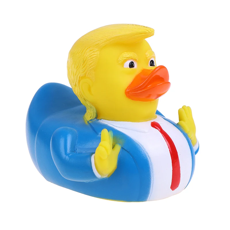 Резиновый утенок для ванны Trump, игрушка для душа, плавающая вода, американский президент, детская игрушка, игрушка для душа, утка, детский поплавок для ванной